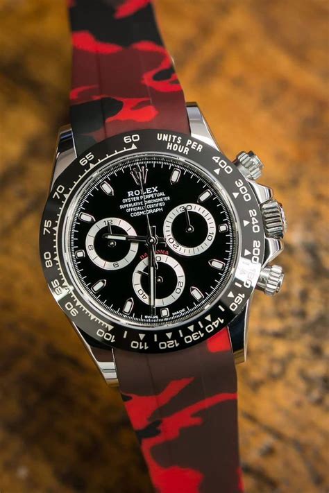 rolex daytona red strap